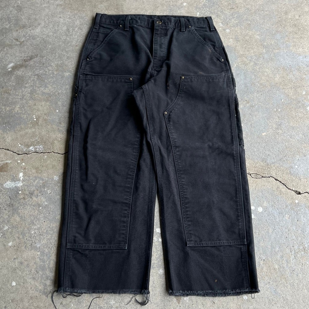 Vintage Y2K black Carhartt double knee carpenter work pants