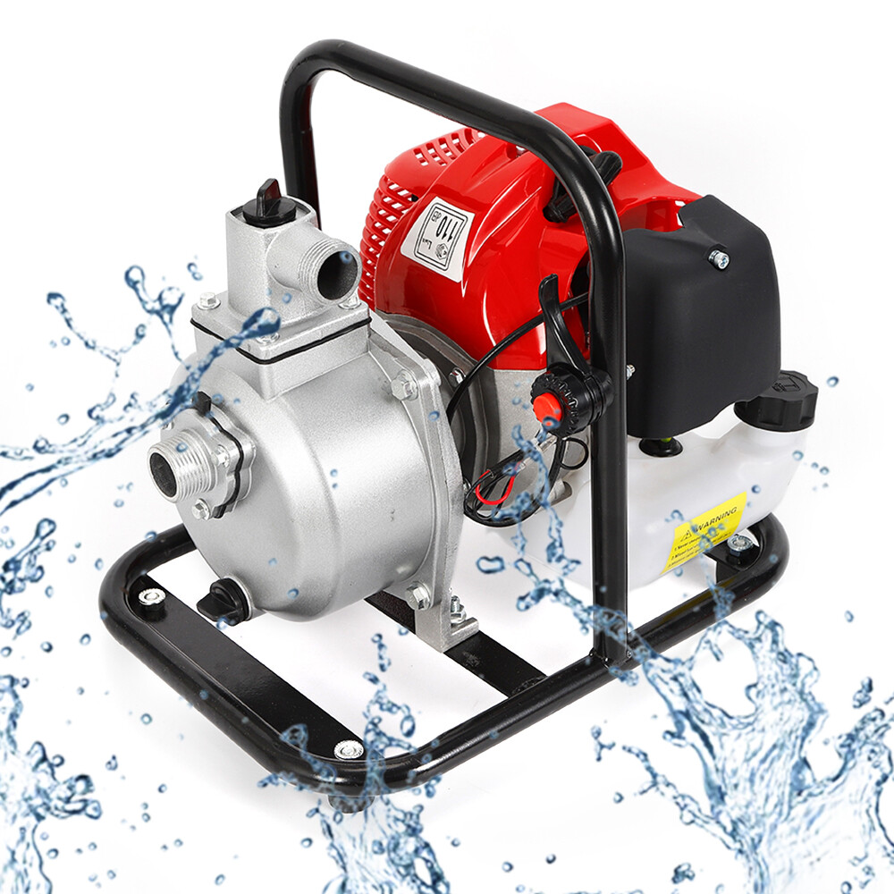2 Stroke Gasoline Water Pump Gas-Powered Semi-Trash Irrigation Transfer Pump