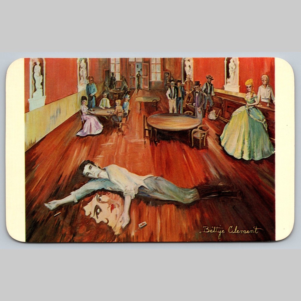 Postcard of Teller House Bar Painting, Central City, Colorado