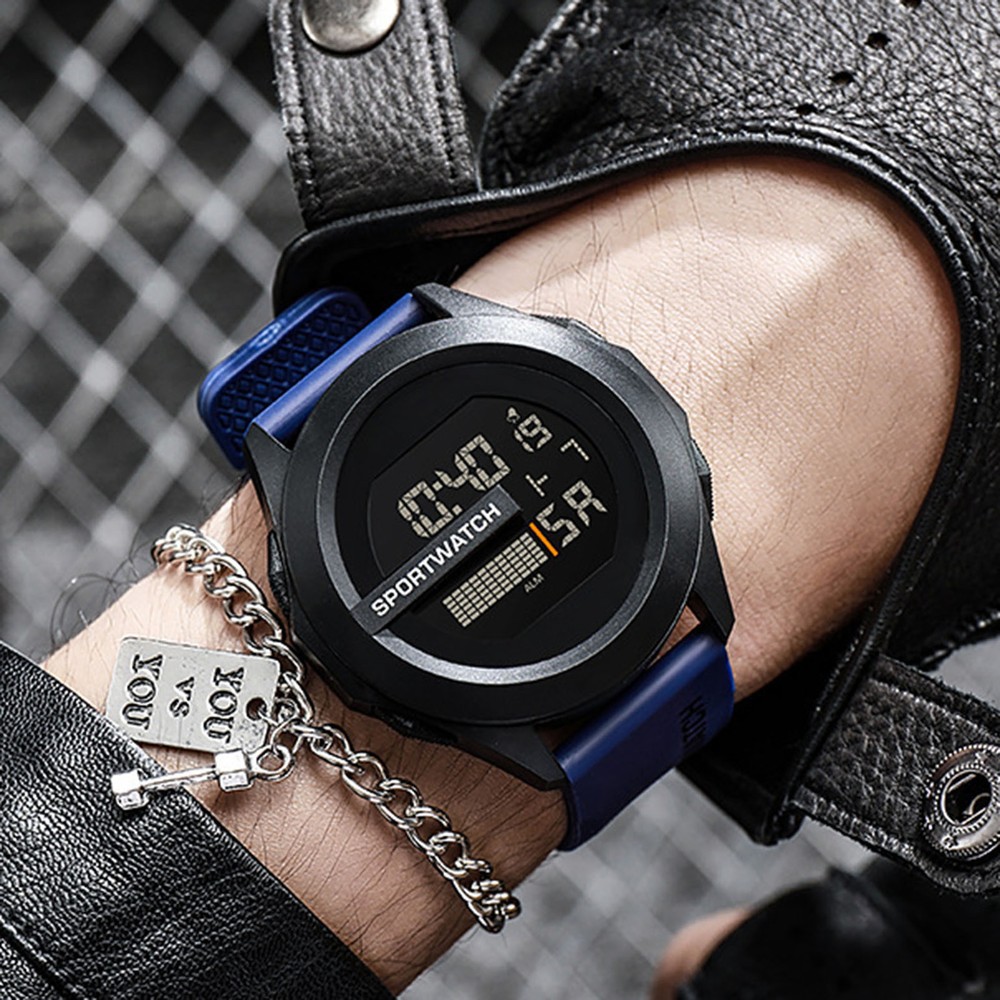 Waterproof Military Tactical Digital Sports Watch with Luminous Display for Men