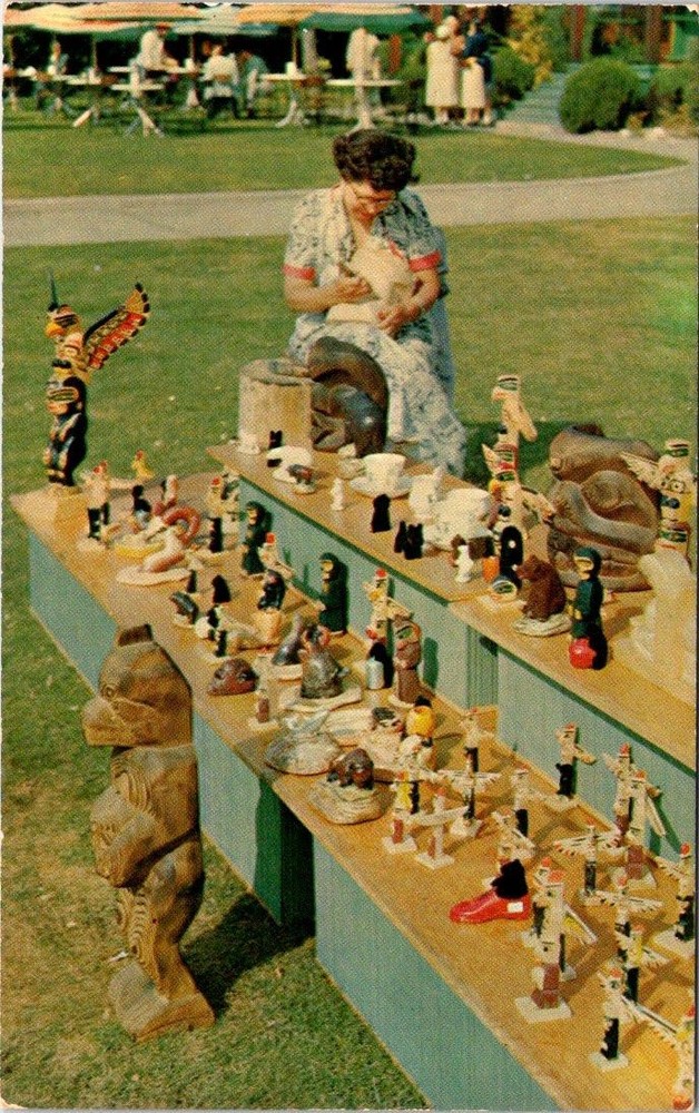 Hand Carved Totem Poles, Stanley Park, VANCOUVER, B.C., Canada Postcard