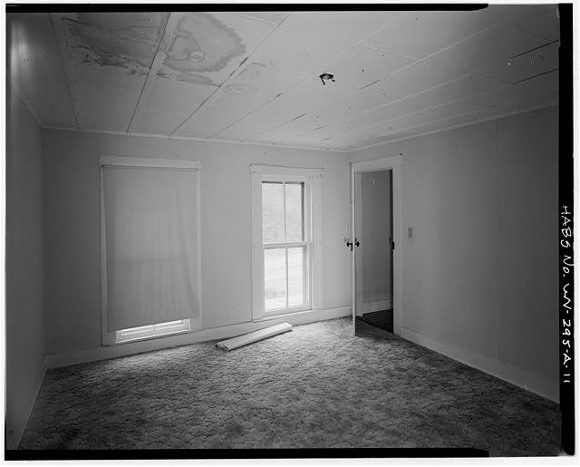 11. View northwest, interior, second floor, south room - Moore Homestead,