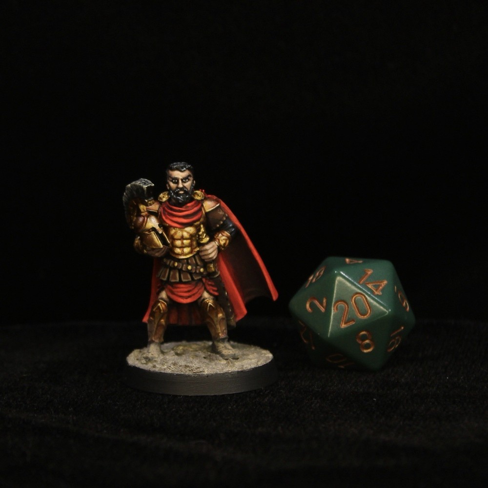 DND Human Male Knight Painted Miniature D&D Pathfinder RPG Paladin Warrior Metal