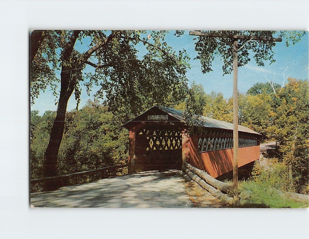 Postcard Covered Bridge East Arlington Vermont USA