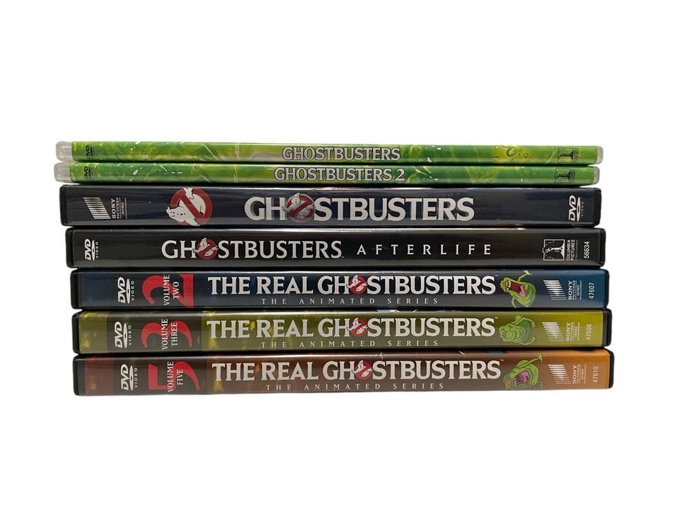 Ghostbusters 7 DVD Movie Lot Includes 1/2, Afterlife, Answer The Call & Cartoons