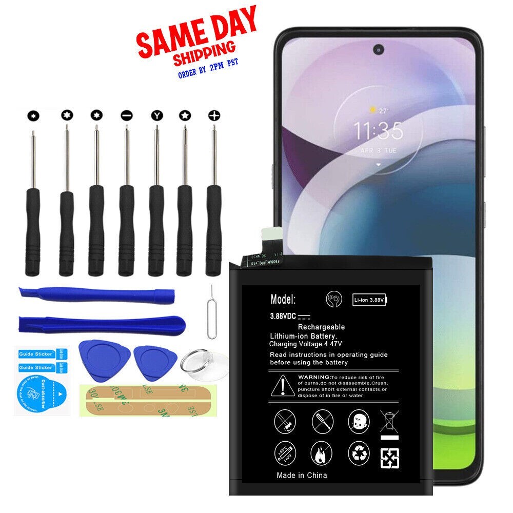 Long Lasting 5100mAh Battery+Screwdriver Tool Set for Motorola One 5G Ace XT2113-image