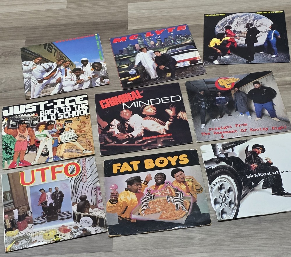 Lot of (9) Old School Rap Vinyl LPs  BDP-MC Lyte-Stetsasonic-UTFO-Fat Boys