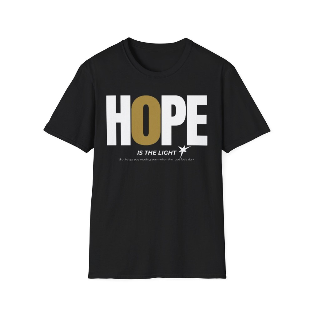 Hope is the Light T-Shirt | Inspirational Faith Typography Tee