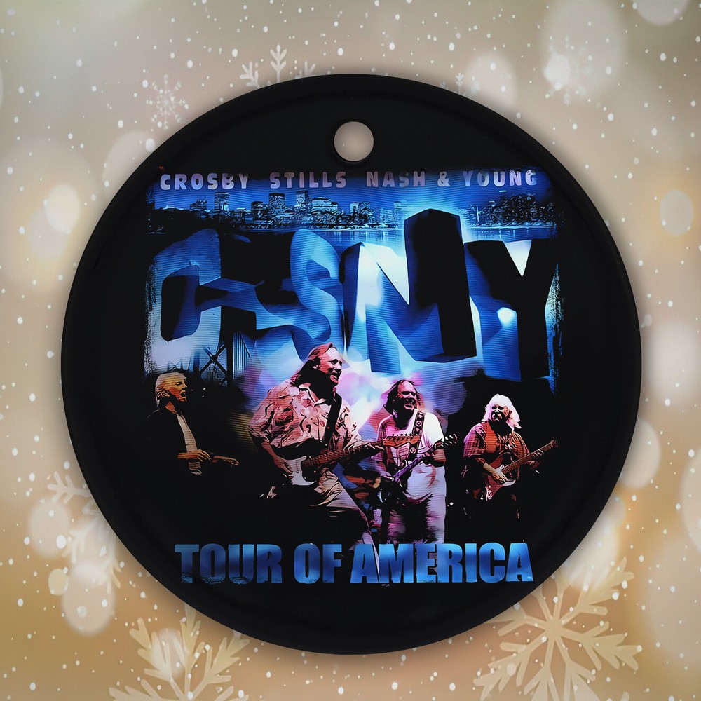 Christmas CSNY Marrakesh Express Ceramic Ornament Crosby Stills Nash Young