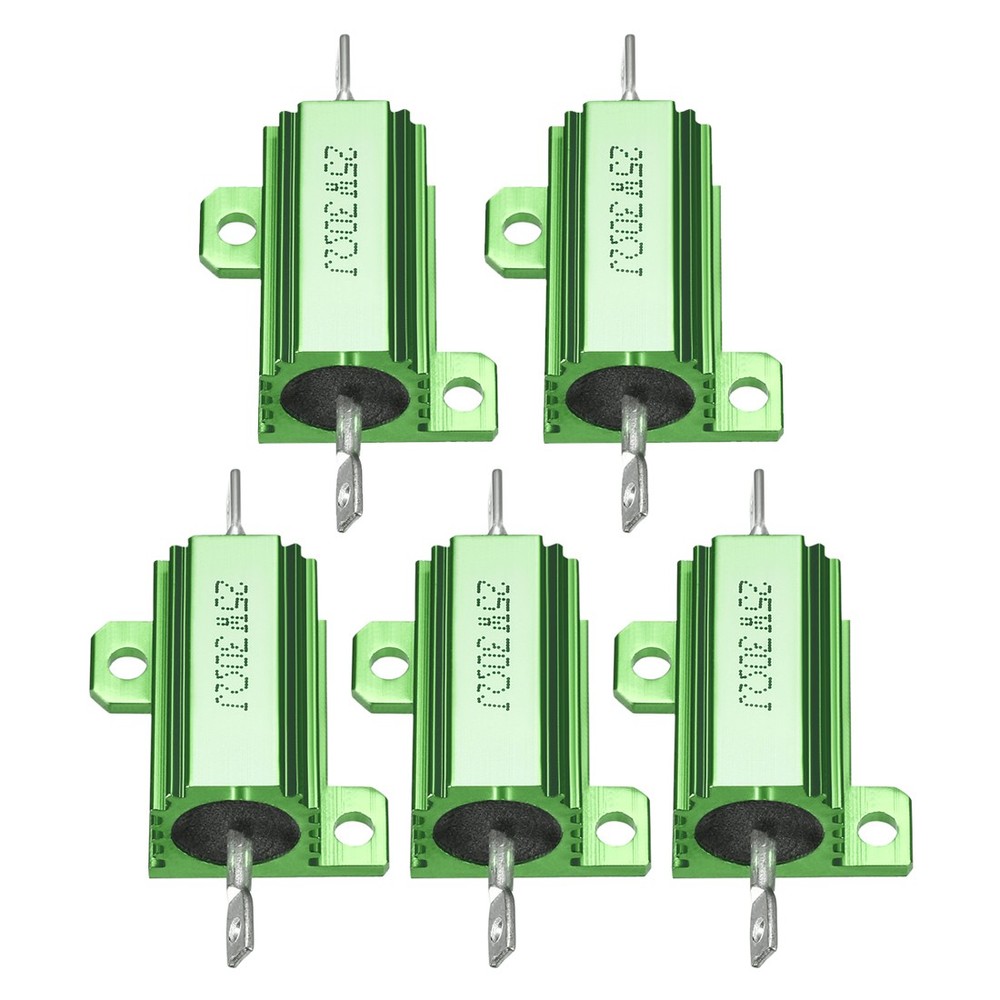 5 Pcs Aluminum Case Resistor, Great for Daily Use (Green, 25W 30 Ohm)