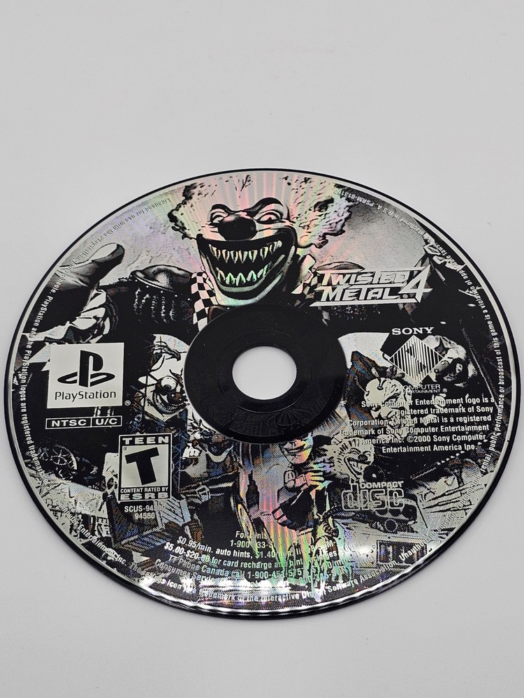 Sony Playstation 1 PS1 Twisted Metal 4 Disc Only Tested
