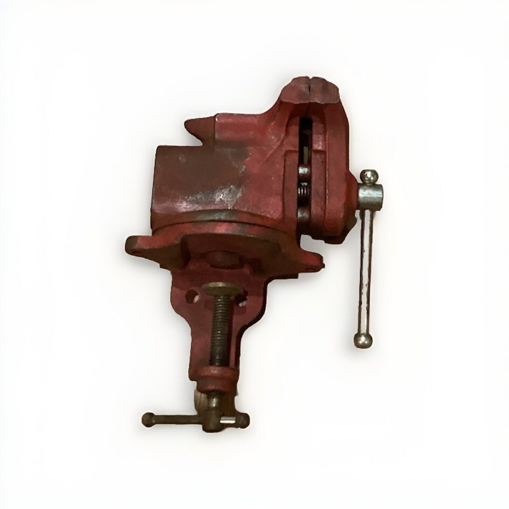 Vintage 2 1/2” Jaws Swivel Bench Vise Miller Falls Style