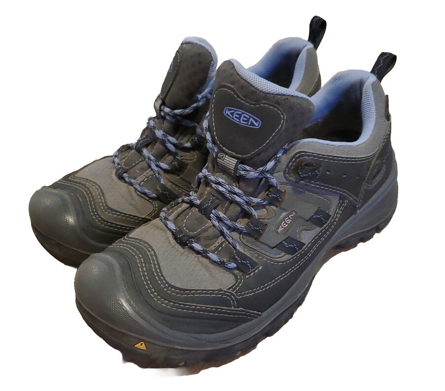Keen Stayton Low Womens Shoes Sz 7.5 Gray Black Purple  American Built USA Vegan