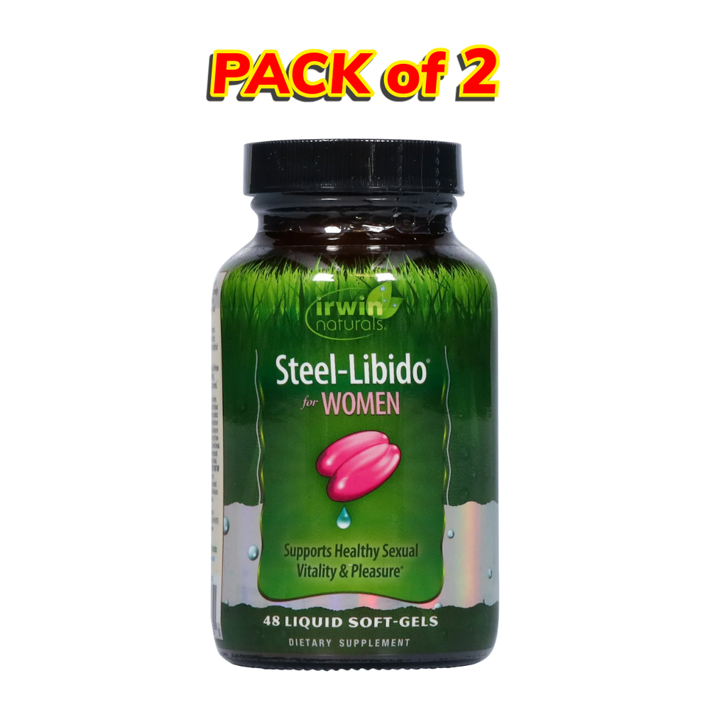 Lot of 2 Irwin Naturals Steel Libido For Women 48.0 each (Expire 6/2025), New