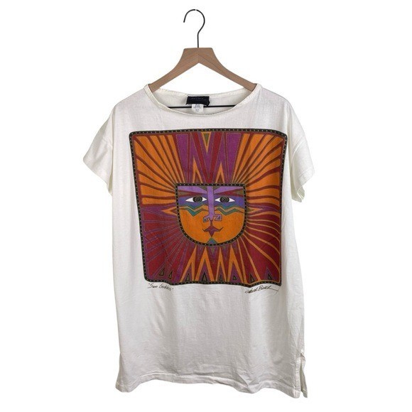 Vintage 80s 90s Laurel Burch San Francisco Sun Goddess Tee One Size Retro Artsy