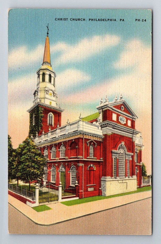 Philadelphia PA- Pennsylvania, Christ Church, Religion, Antique Vintage Postcard