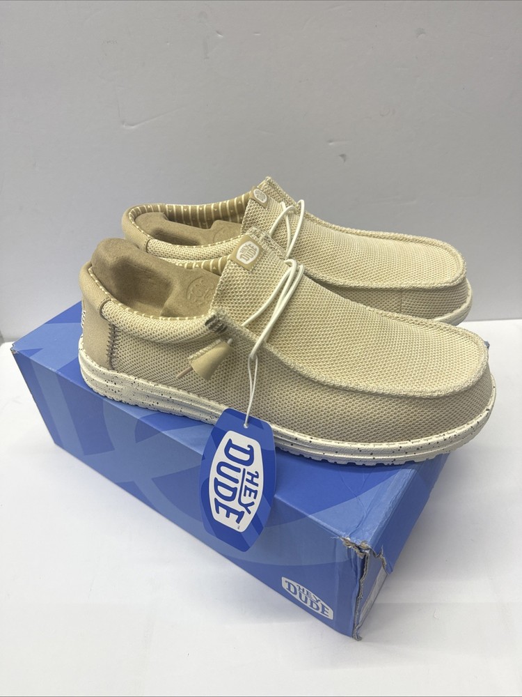 Hey Dude Wally Stretch Sox Irish cream  Men's Sz 12 slip on 41898-OLZ $60 NWT