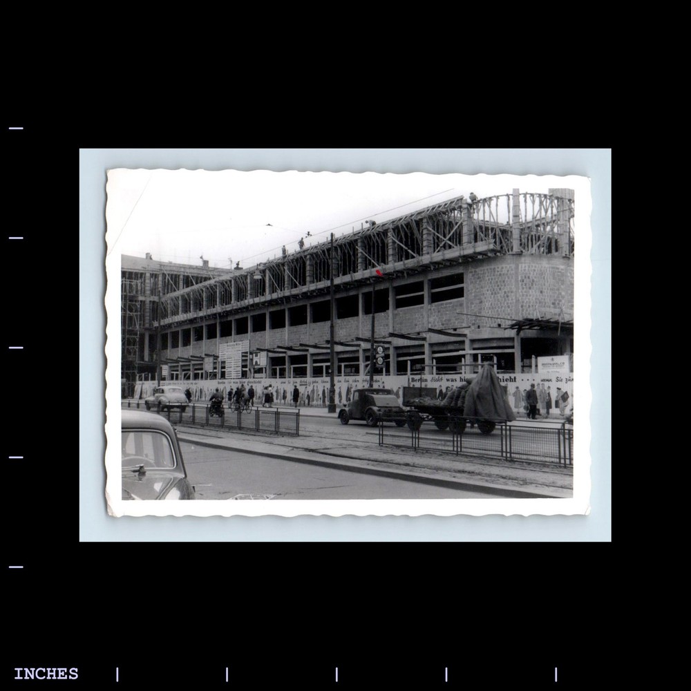 Old Vintage Photo BERLIN GERMANY BUILDING CONSTRUCTION STREET SCENE