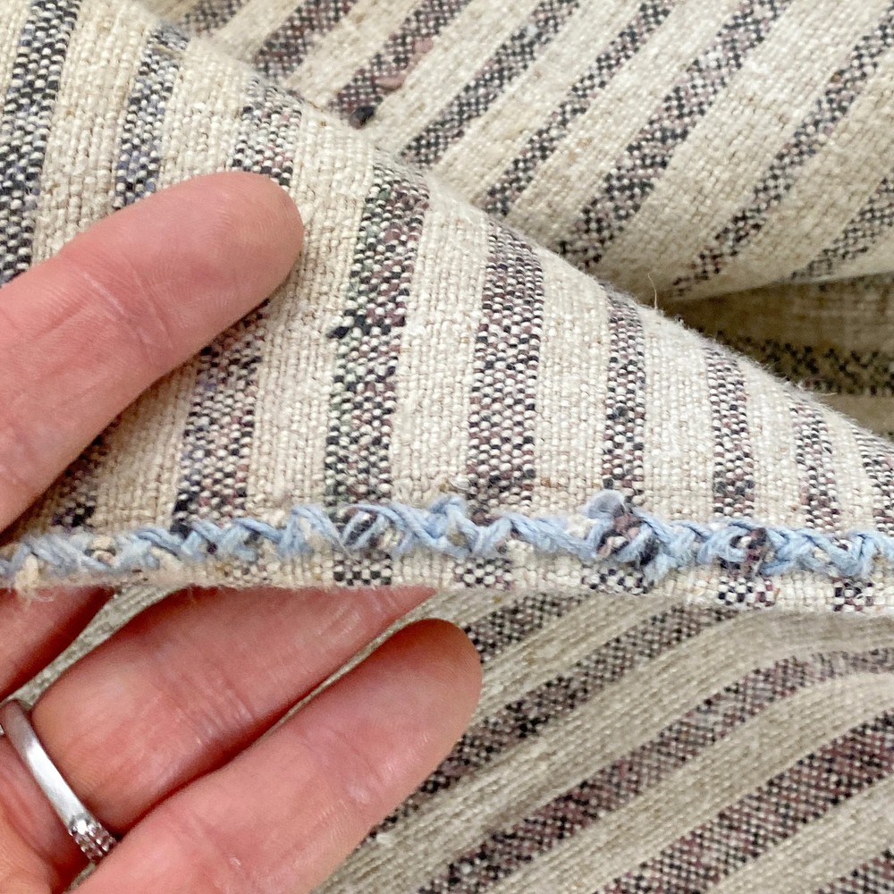 Grain sack Farmhouse rustic unique handmade natural hand woven linen French cou