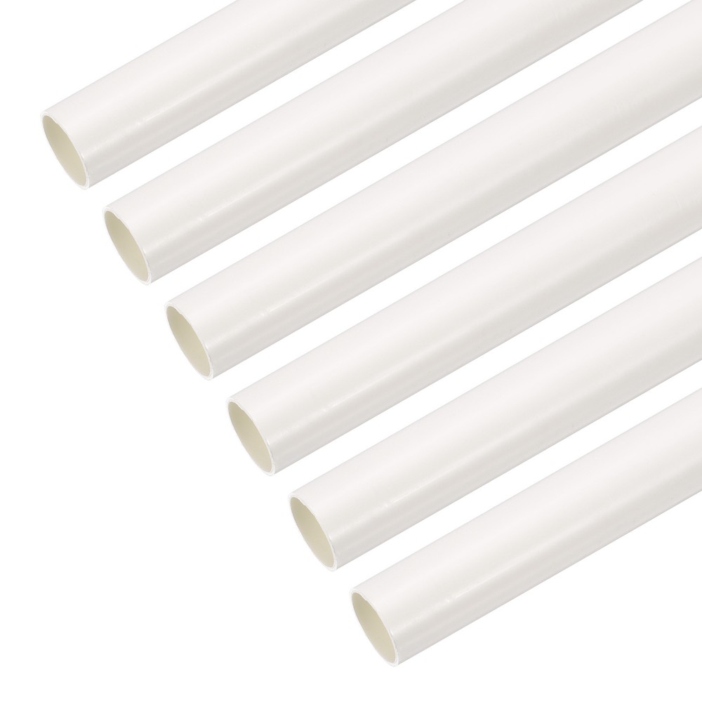 PVC Conduit Pipe White Straight Tube 20mm Conduit Pack of 6