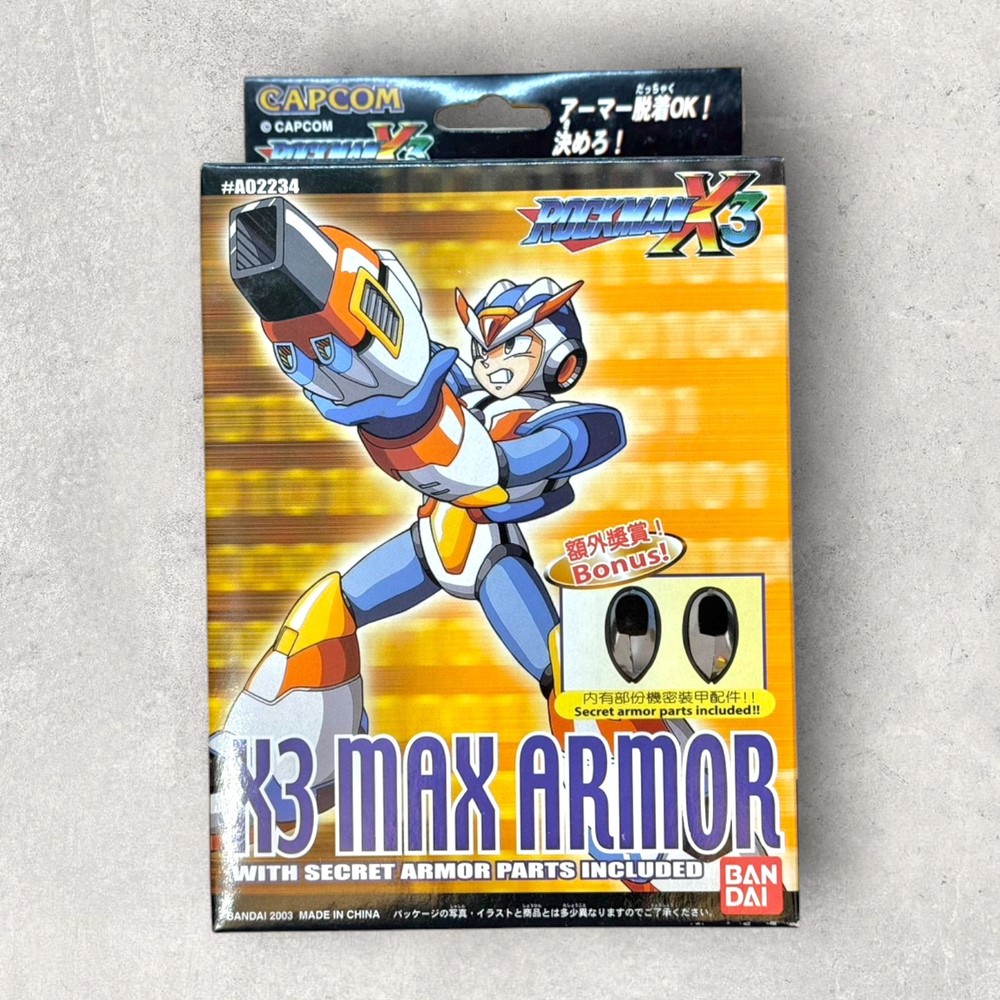 Bandai 2003 Rockman Mega Man Armor Series A02234 X3 Max Armor Plastic Model Kit