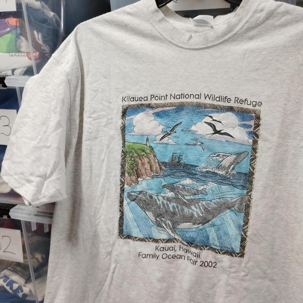 Hawaii Kaui Kilauea Point Nation Refuge Shirt Gray 2xl Fair A277ed