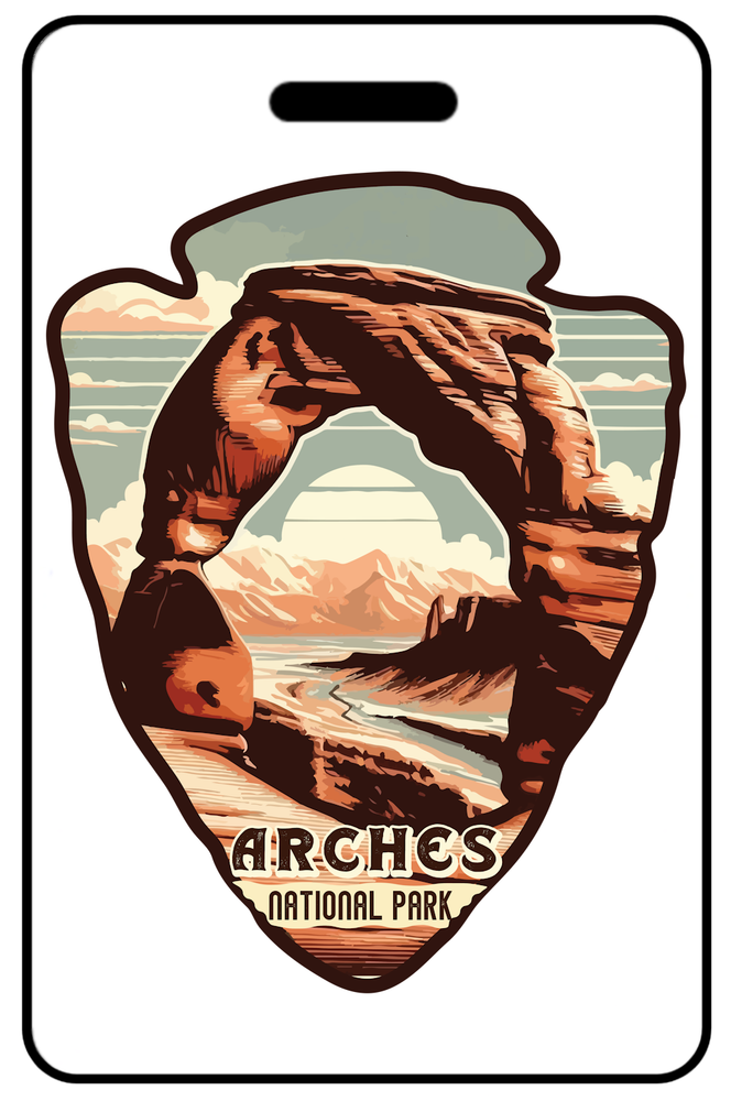 Arches National Park Arrowhead Design Luggage/Bag Tag - FREE Personalization