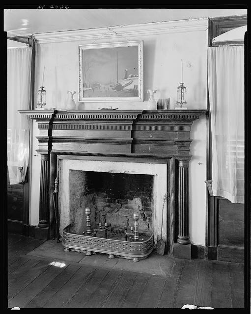 Wood Grove Rowan County North Carolina 1938 Fireplace Interior Mantel Room