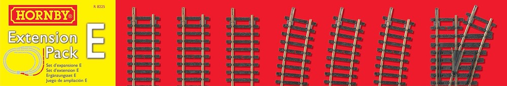 Hobby Train Tracks - R8225 Extension Pack E Track Pieces - Small Scale Model ...