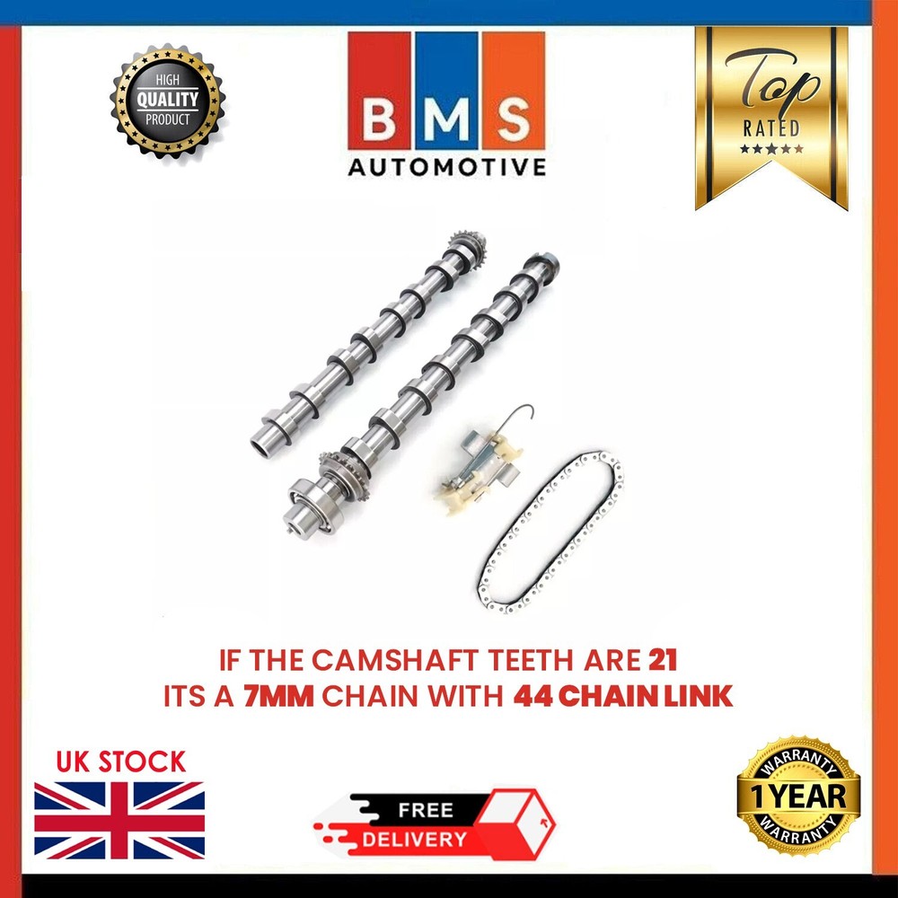 PEUGEOT DV5R CAMSHAFT EXHAUST INLET WITH CAM CHAIN KIT 1.5 DIESEL EXPERT 7MM NEW