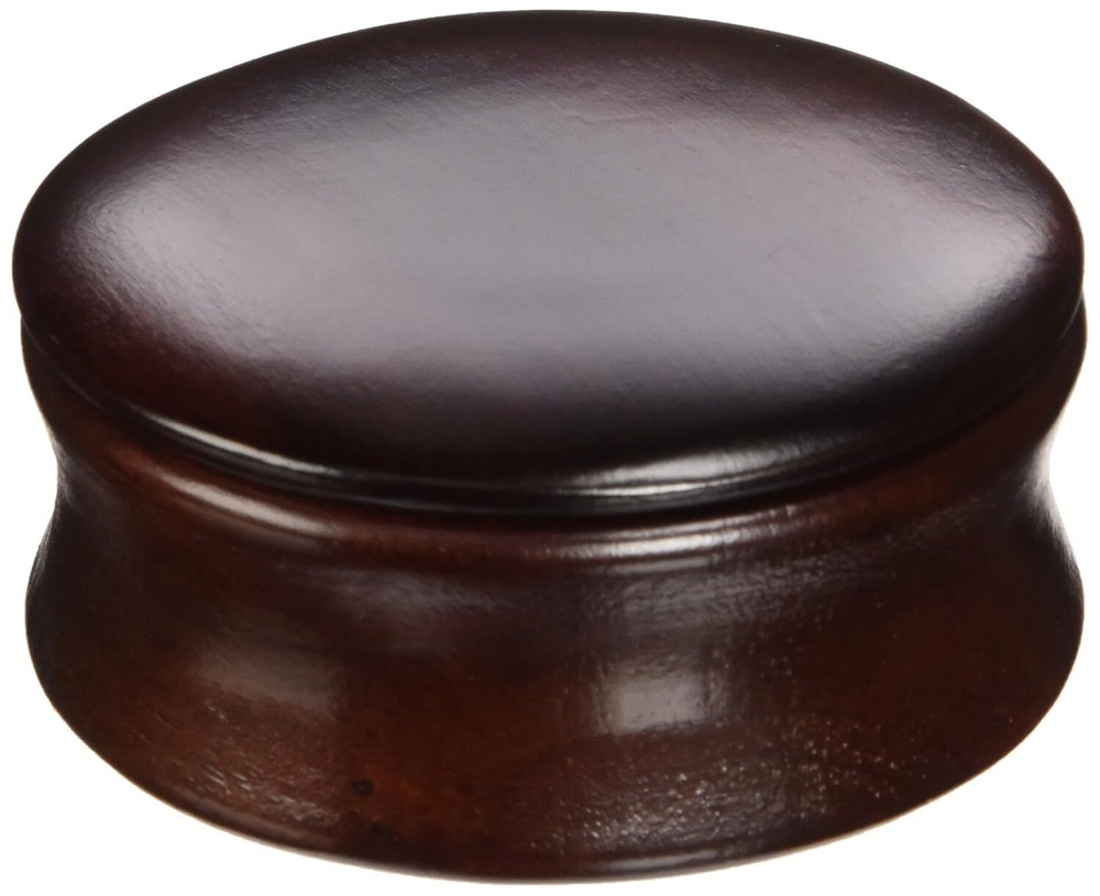 Kingsley Wooden Shave Soap Bowl with Lid in Rich Dark Finish  