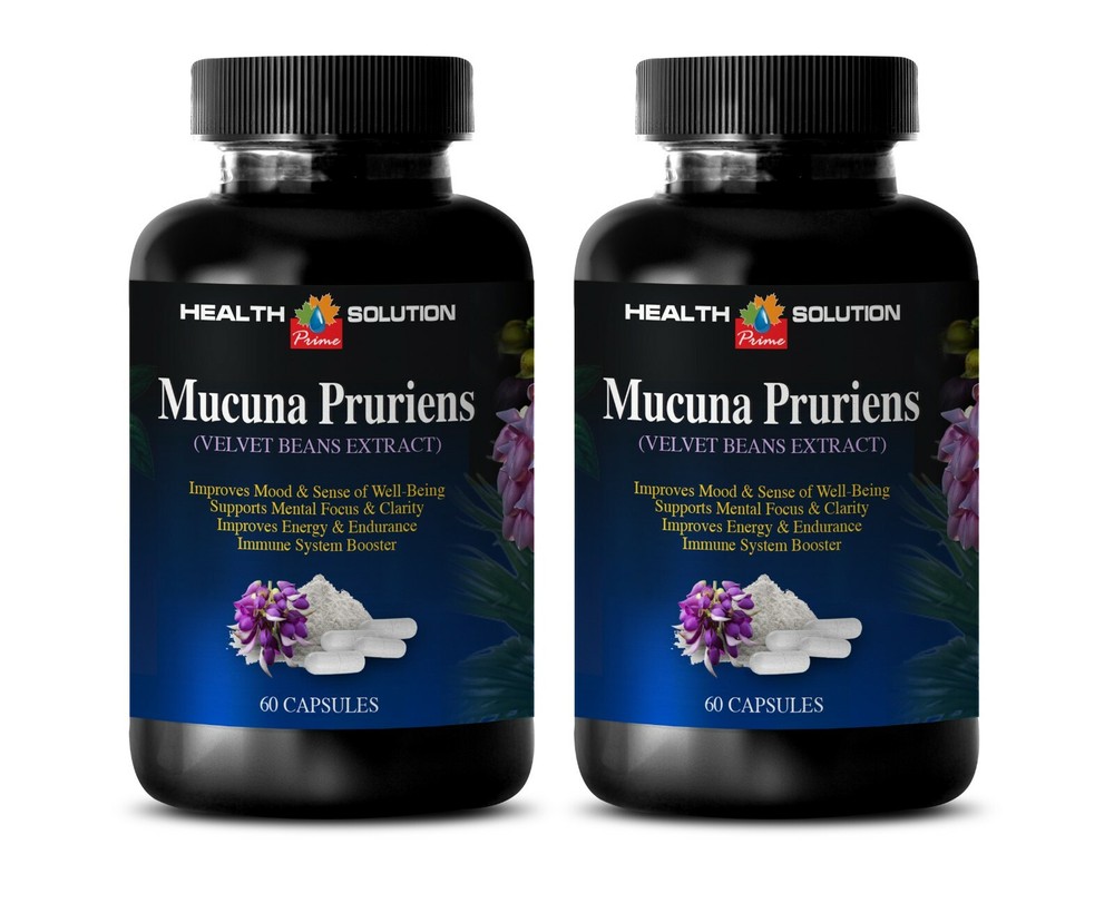 Natural Libido & Energy Booster - Mucuna Pruriens Supplement 2 Bottles