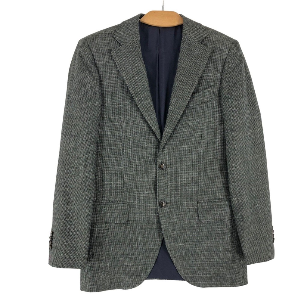 SUITSUPPLY Lazio Single B Wool Silk Linen Blazer Jacket Size EU:46 UK:36; US:36S