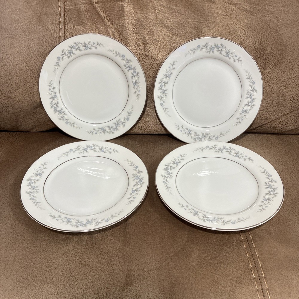 Vintage Forget-Me-Not Japan China 6 3/8” Bread Plate ~ set of 4