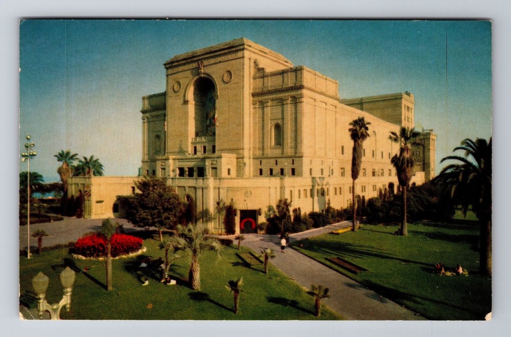 Long Beach CA-California, Municipal Auditorium, Antique Vintage Postcard