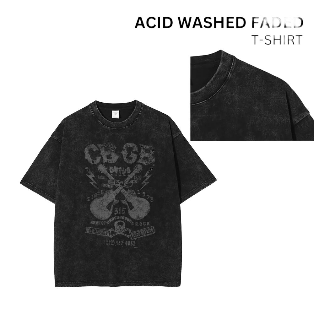 90s Vintage Acid Washed Faded Rock Band T-Shirt Unisex-image