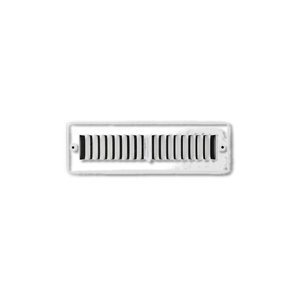 Tru Aire 2 in X 10 in 2-Way Powder Coat White Steel Floor Register C150TSW02X10