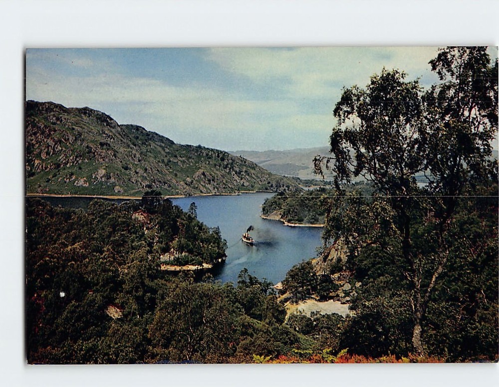 Postcard Aerial View Loch Katrine The Trossachs Perthshire Scotland