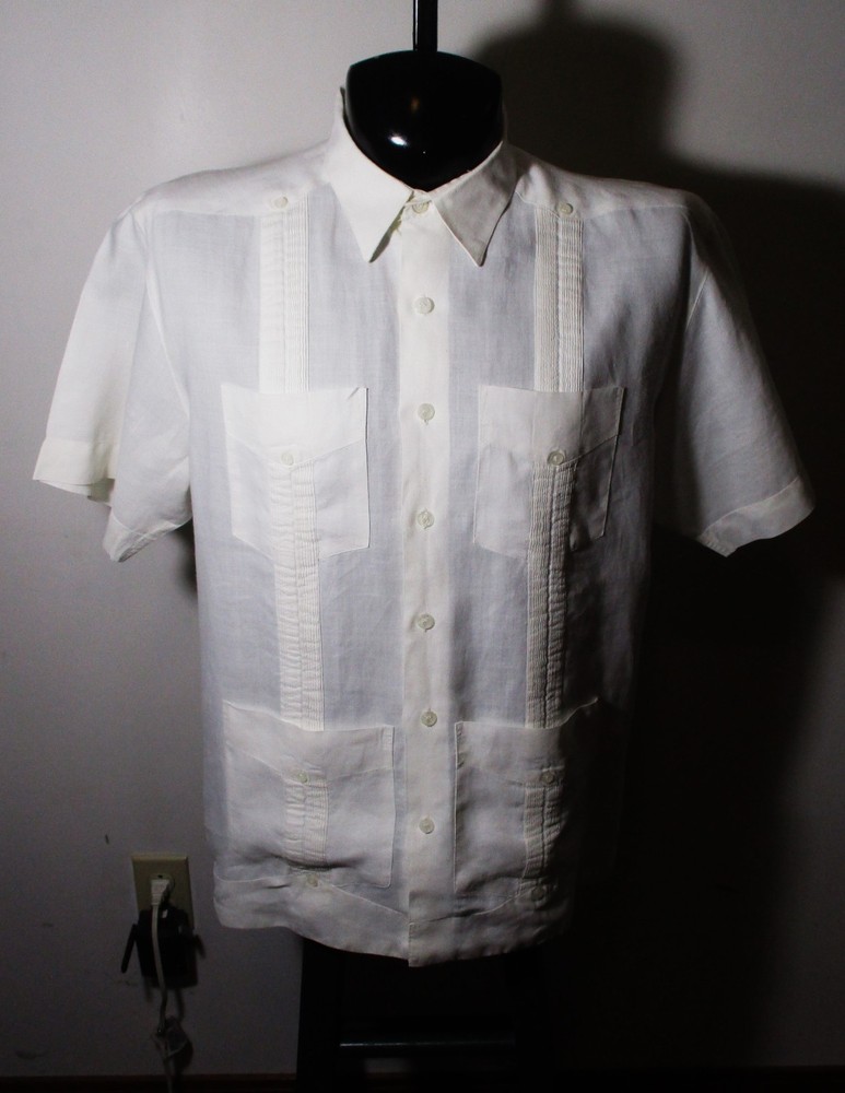 BOHIO Off White 100% Linen Short Sleeve 