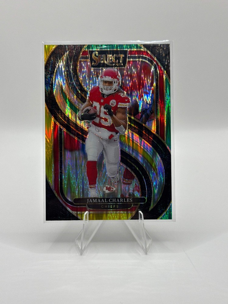 Jamaal Charles #166 Green Yellow Prizm Shock Premier Level