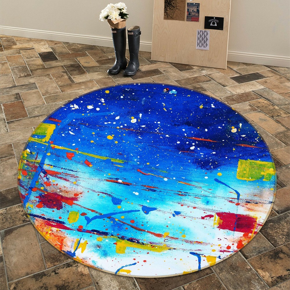 3D Watercolor Painting NAO5696 Game Rug Mat Elegant Photo Carpet Mat Fay