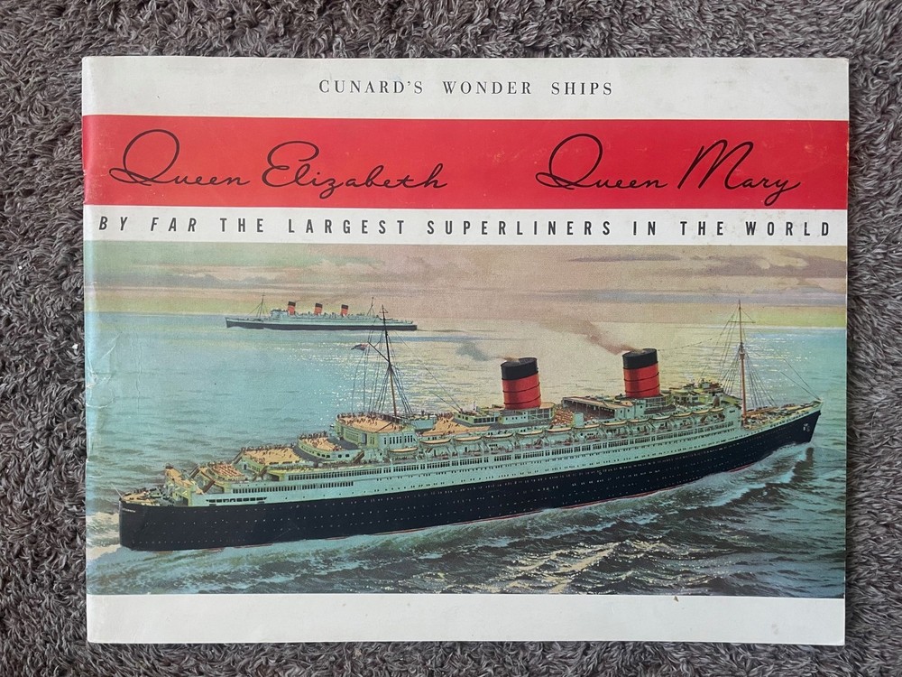 Cunard Line - rms Queen Mary / rms Queen Elizabeth - DeLuxe Booklet - 1960
