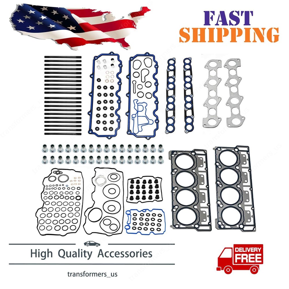 18mm Head Stud Kit & Head Gaskets for 2003-2006 Ford 6.0L Powerstroke