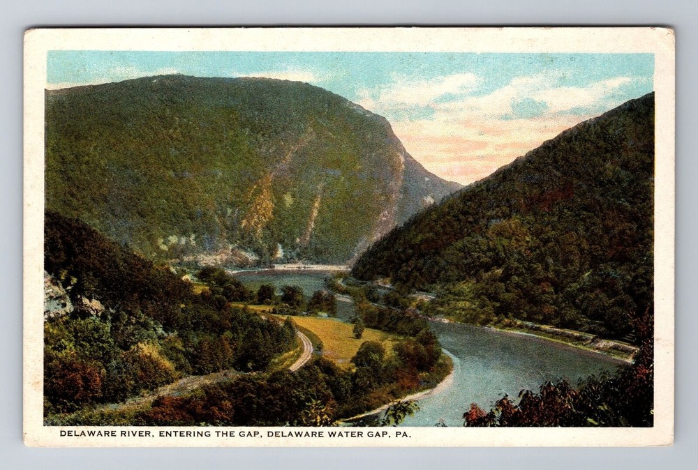 Delaware Water Gap PA-Pennsylvania, Delaware River, Antique Vintage Postcard