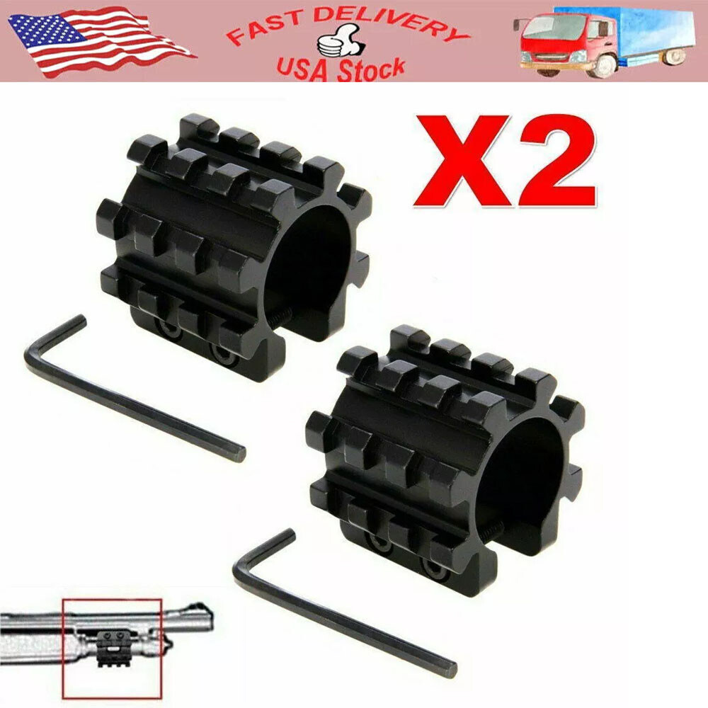 2-Pack Picatinny Laser Mount for Mossberg 500 & Remington 870 12GA 1