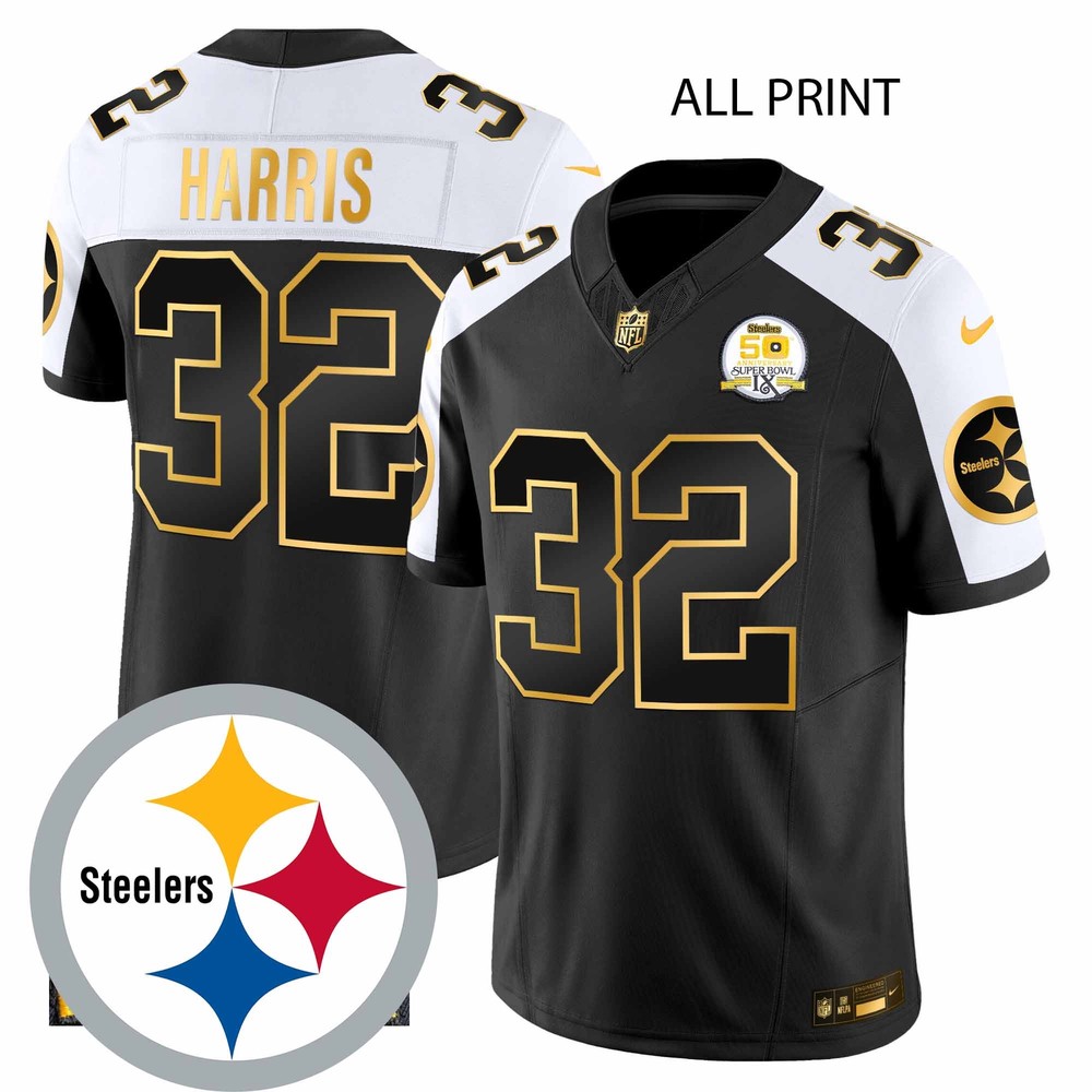 SteelersxPittsburgh #32 FrancoHarris 50th Anniversary of SuperxBowl IX-All Print