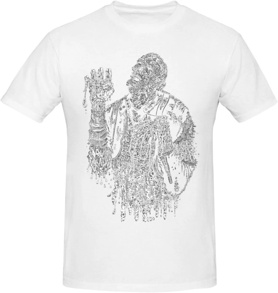 Acid Music Bath Short Sleeve T-Shirt Classic Crew Neck Casual-image