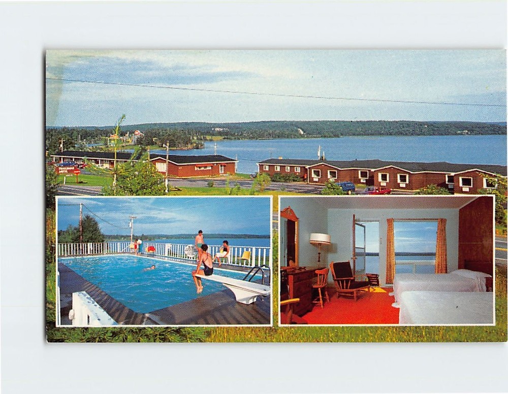 Postcard Trailsmen Motel Baddeck Nova Scotia Canada