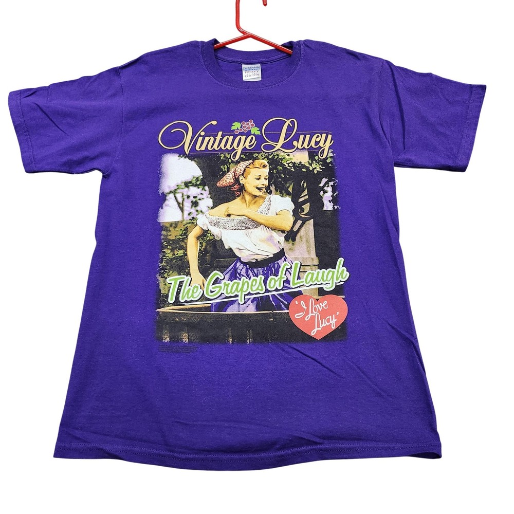 Gildan Shirt Mens Medium Vintage Lucy Grapes Of Laugh Graphic Tee I Love Lucy