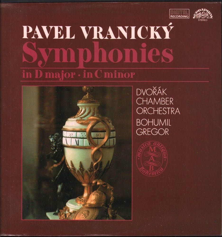1109561031 Dvorak Chamber Orchestra / Bohumil Gregor Pavel Vranicky - Symphonies